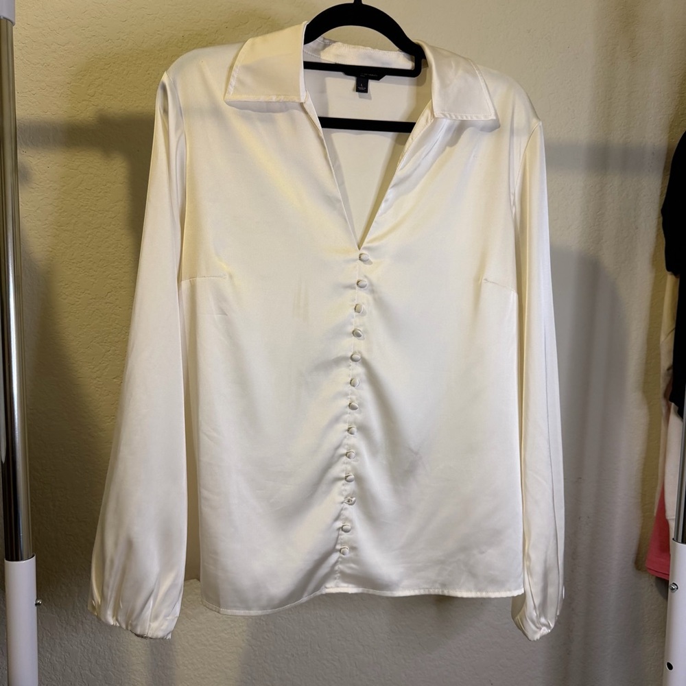 Elegant White Button-Down Blouse